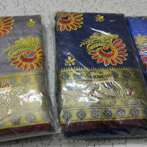 Silk Saree Embroidery In Coins