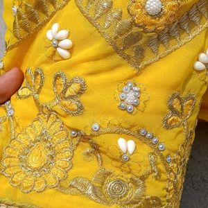 Yellow  Saree