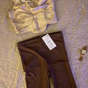 Zara New With Tag Flared Tights