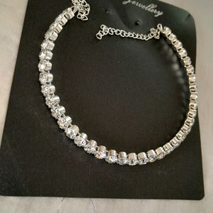 White Stoned Neck Piece (Women's)