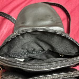 Sleek Black Shoulder Bag For Sale