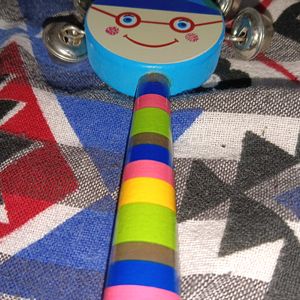 Wooden Face Rattle Toy