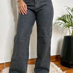 Off Duty Charcaol Wide Leg Jeans