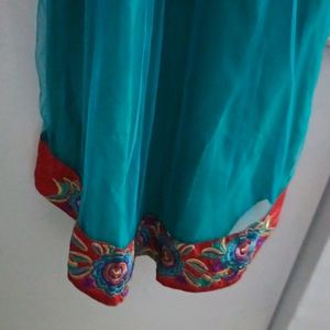 Beautiful Embroidery Net kurti