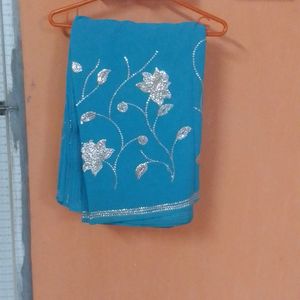 Blue Colour Saree