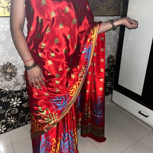 Crepe saree with blouse