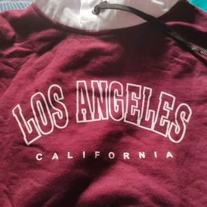 Maroon & White Hoodie Condition Brand New