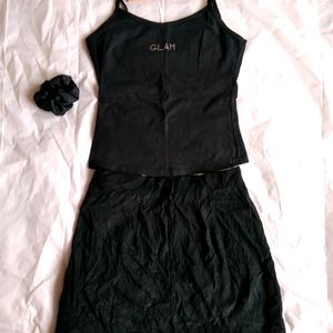 Black Velvet Skirt