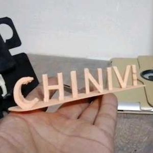 3d Double Name Illustration.. 3 Printed Nam