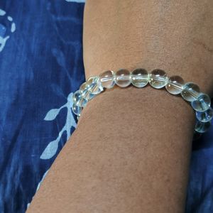 Transparent White Bracelet | Glass Beads Bracele