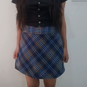 Retro Plaid Skirt