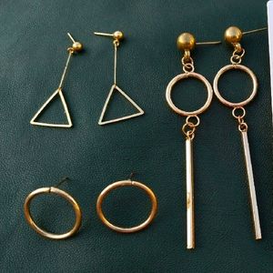 3 Pair Earrings New