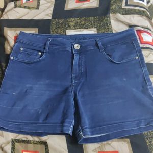 Navy Blue Colour Denim Shorts