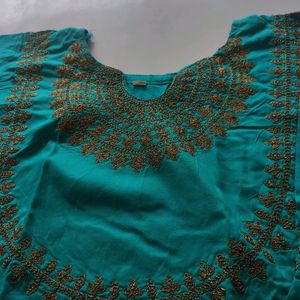 Blue Flared Kurti.