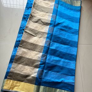 Combo Of 2 -Womens Blue and Coral Color Saree