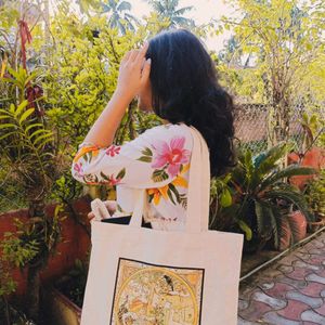 Vintage Inspired Canvas Tote Bag