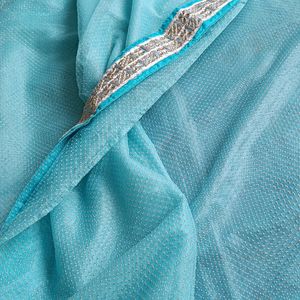 Beautiful Blue Net Saree