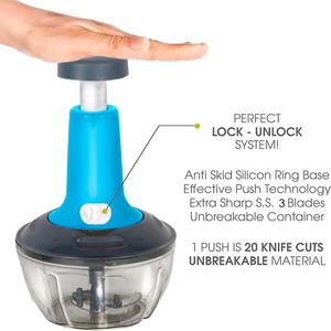 650 ML Large Quick & Powerful Push Food Chopper