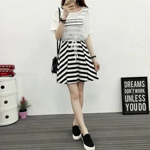 SALE - Stripped 2 Piece Korean Dress