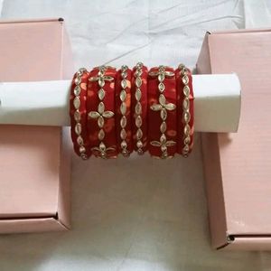 Bandhani Bangles Set