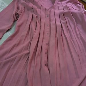 Pink Colour Kurta Oversized/Free Size
