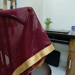 Premium Quality Dupatta With Copper Golden Boar