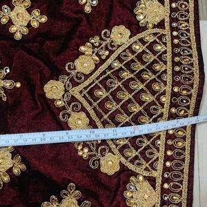 Embroidery Velvet Ghagra Choli Set Upto 8 Years