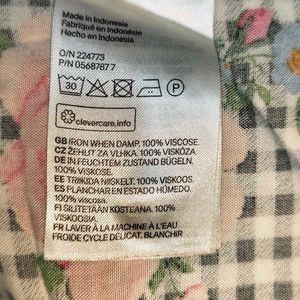 H&M Checkered Floral Printed Shirt