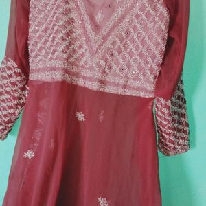 Chikankari Kurti With Pant