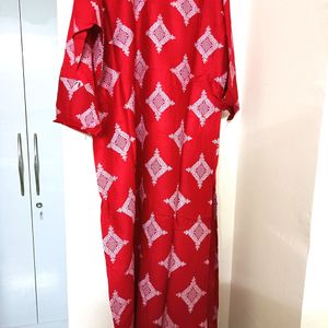 Rayon Foil Print Stitched Kurta