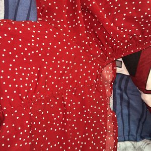 Red Cute Polka Dots Top 🫶🏻