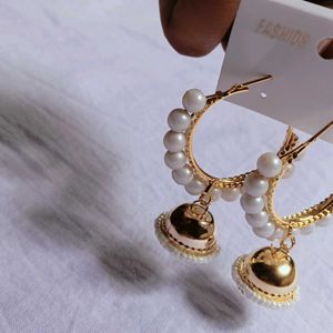 Pearl Hoop Earrings