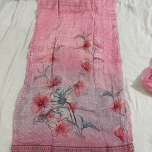 Pink Salwar Suit With Embroided Dupatta