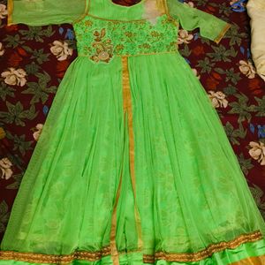 New Green Long Ethnic Gown