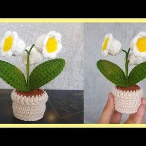 Crochet Lily Of The Valley Pot