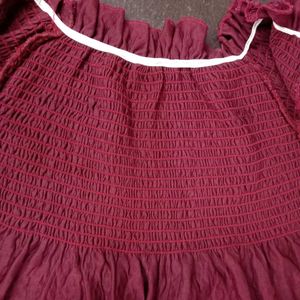 Maroon Top For Women ( Size-S)