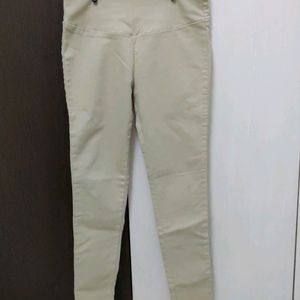 Beige Formal Pants