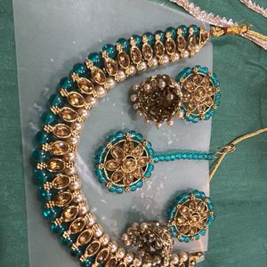 Peacock Green Necklace Set