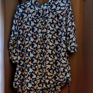 Blue Floral Shirt