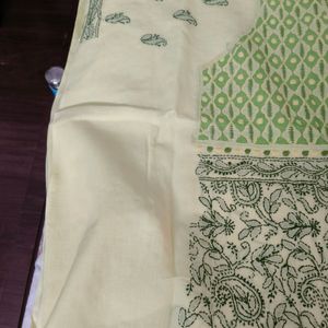 Lemon Green Dress Material With Dupatta