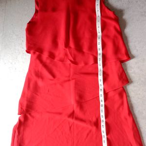 3 Fril 1 Piece Red 🍒 Short Dress 👗..very Pretty