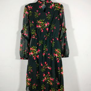 Black Printed Casual Dresses (Women's)