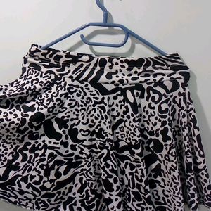 Cowprint Mini Skirt