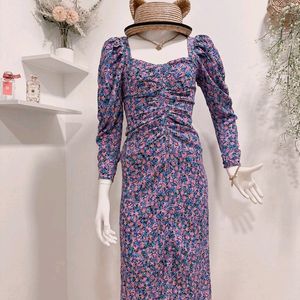 Zara Purple Floral Dress