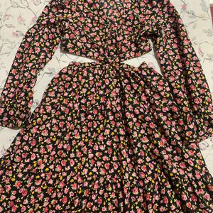 Sassafras Black Floral Dress