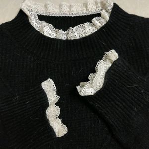 Black Lace Sweater