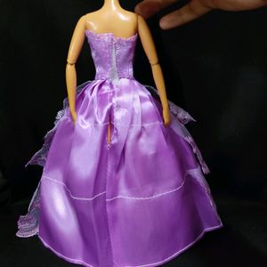 Beautiful Purple Lace Doll Dress