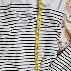 White And Black Striped Top From Fig