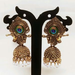 "Diwali Offer" - Krishna Golden Jhumka