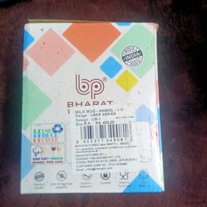 Beutiful Pair Of  Bharat Brand Mug For Multiple Uses Large Size New With Paking Not Used